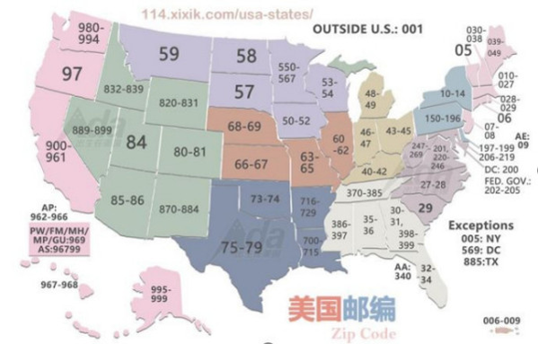 如何劃分美西、美中、美東地區(qū)？