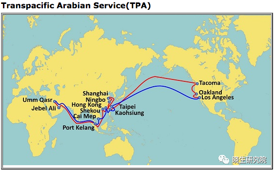 長榮海運(yùn)航線圖