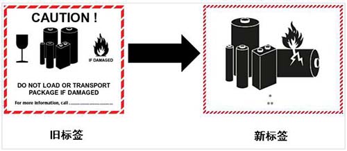 新舊電池標簽對比